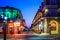 Pubs and bars with neon lights in the French Quarter, New Orlea