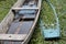 pucallpa , abandoned boats broken and sunk in lake yarinacocha ucayali peru