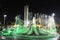 pucallpa city ucayali square and water fountain at night peru