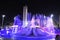 pucallpa city ucayali square and water fountain at night peru