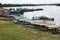 pucallpa peru, public and tourist boat in lake yarinacocha ucayali peru