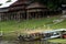 pucallpa peru, yarinococha lagoon tourist place with boats