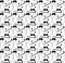 Puck, ski poles, hockey, skates seamless repeat pattern. Winter sports theme. Black silhouettes on white background. 