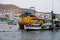Pucusana Lima Peru, marina with fishing port with fishing boats for the fishing industry