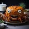 Pudding Face Cake: A Spooky Halloween Treat With A Crab Theme