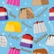 Pudding seamless pattern