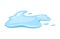 Puddle water on white isolated background. Spill. Cartoon vector illustration.