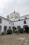 Puebla de Sancho Perez, Zafra, Badajoz, Spain - October 29, 2023: Panoramic view of the Belen hermitage, a Catholic building