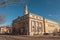 PUEBLO, COLORADO, UNITED STATES - DECEMBER, 2022: The beautiful Pueblo City Hall in the downtown district against a brilliant