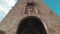 Puente de Alcantara, Roman arch bridge in Toledo, blue clear sky during sunny day, no people. Spain