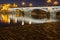 Puente de Triana by evening lights