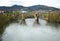 Puente medieval Puente romano sobre el rio MiÃ±o en Ourense Orense, Galicia, EspaÃ±a