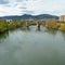 Puente medieval Puente romano sobre el rio MiÃ±o en Ourense Orense, Galicia, EspaÃ±a