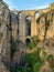 Puente Nuevo in Ronda, Spain spans the 120m deep chasm which divides the city