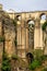 Puente Nuevo in Ronda, Spain spans the 120m deep chasm which divides the city