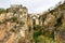 Puente Nuevo in Ronda, Spain spans the 120m deep chasm which divides the city