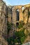 Puente Nuevo in Ronda, Spain spans the 120m deep chasm which divides the city