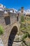 Puente Viejo bridge and church tower in Ronda