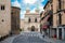 Puerta de Bisagra or Alfonso VI Gate in city of Toledo, Spain