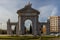 Puerta de San Vicente near Principe Pio station in Madrid. One of the 5 remaining city gates in town