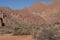 Puerta del Diablo, aka Devils Gate, red rock formation in dry Red Canyon Quebrada de Palmira near Tupiza, Bolivian Andes- Bolivia