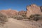 Puerta del Diablo, aka Devils Gate, red rock formation in dry Red Canyon Quebrada de Palmira near Tupiza, Bolivian Andes- Bolivia