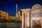 Puerta del Puente and San Rafael triumphal monument at night - Cordoba, Andalusia, Spain