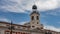 Puerta del sol clock tower timelapse