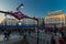 Puerta del Sol in the heart of Madrid with the iconic commercial of the Tio Pepe wine and the entrance to the Metro Sol