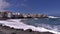 Puerto de la Cruz, Tenerife, 02 March 2022 - Surf at Playa Jardin 4K - UHD