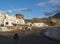 Puerto de las Nieves, Agaete, Gran Canaria, Canary Islands, Spain December 20, 2020: View of the volcanic pebble beach