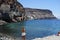 Puerto de Mogan, Gran Canaria, Spain - August 12, 2021: seascape of Puerto de Mogan