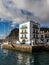 Puerto de Mogan, Gran Canaria in Spain - December 16, 2017: Puerto de Mogan, people waiting for the ferry at the ferry