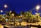 Puerto Morelos night palm trees Mayan riviera