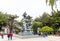 PUERTO NATALES, CHILE - JANUARY 11, 2018: View of the monument to Ferdinand Magellan aka Fernando de Magallanes.