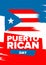 Puerto Rican Day. National happy holiday. Festival and parade. Independence and freedom. Puerto Rico flag. Latin american