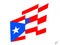 Puerto Rico flag in an abstract ripped design. Modern design of the Puerto Rico flag