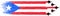 Puerto Rico flag with military fighter jets isolated on png or transparent ,Symbols of Puerto Rico,template for banner,card,