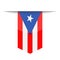 Puerto Rico Flag Vector Bookmark Icon