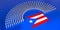 Puerto Rico flag - voting, parliamentary election concept - 3D illustration