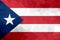 Puerto Rico polygonal flag. Mosaic modern background. Geometric design