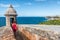 Puerto Rico travel cruise ship destination people walking at Castillo San Felipe del Morro in Old San Juan city summer