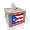 Puerto Rico - wooden ballot box - voting concept