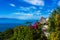 Puerto Vallarta Ocean View over Villa Straw roof-line