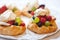 Puff pastries with fruits