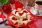 Puff pastry cookies for valentine party