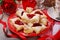 Puff pastry cookies for valentine party