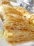 Puff pastry with cream