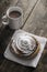 Puff pastry filled with poppy seed and coffee