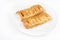 Puff Pastry With Hot Dog Isolated Above White Background